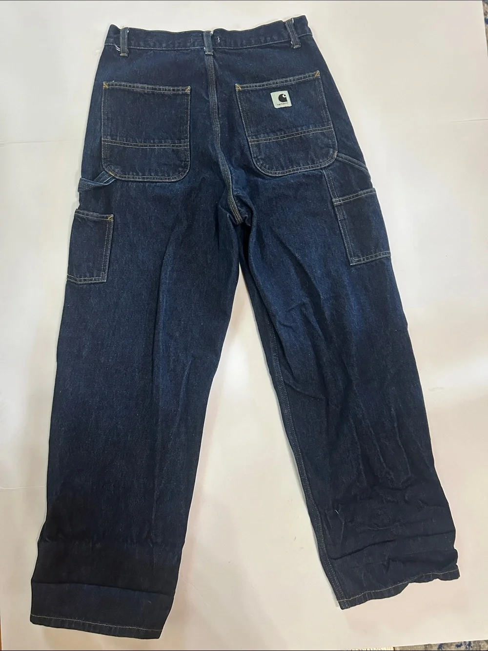 Carhartt WIP Brandon Jeans Women’s Small Medium Blue Baggy Wide Leg Denim